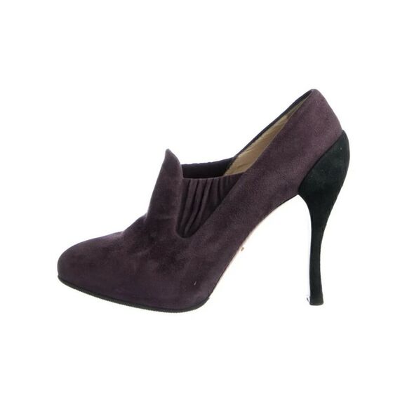Authentic Prada purple suede booties 37.5 - Picture 1 of 7
